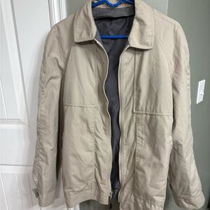 Vintage London Fog Men's Light Tan Jacket with removable liner